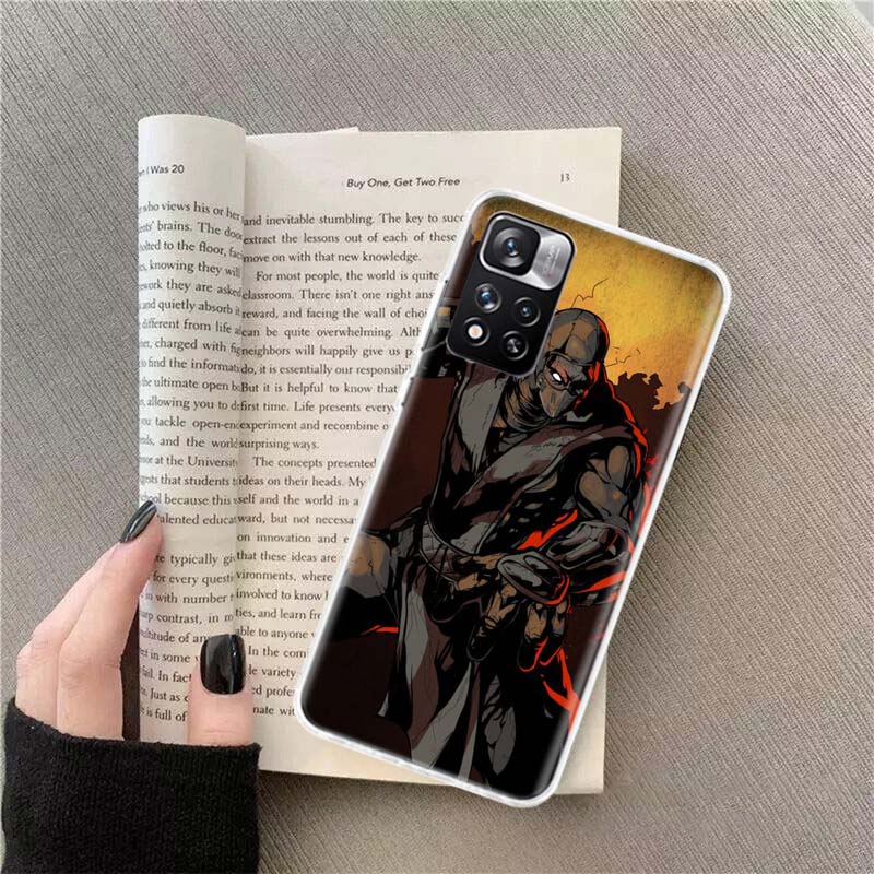 Mortal Kombat Phone Case For Xiaomi Redmi Note 11 12 14 13 Pro Plus 5G 14S 4G 12S 10 10S 11T Pro 11S 11E Coque Fundas TPU