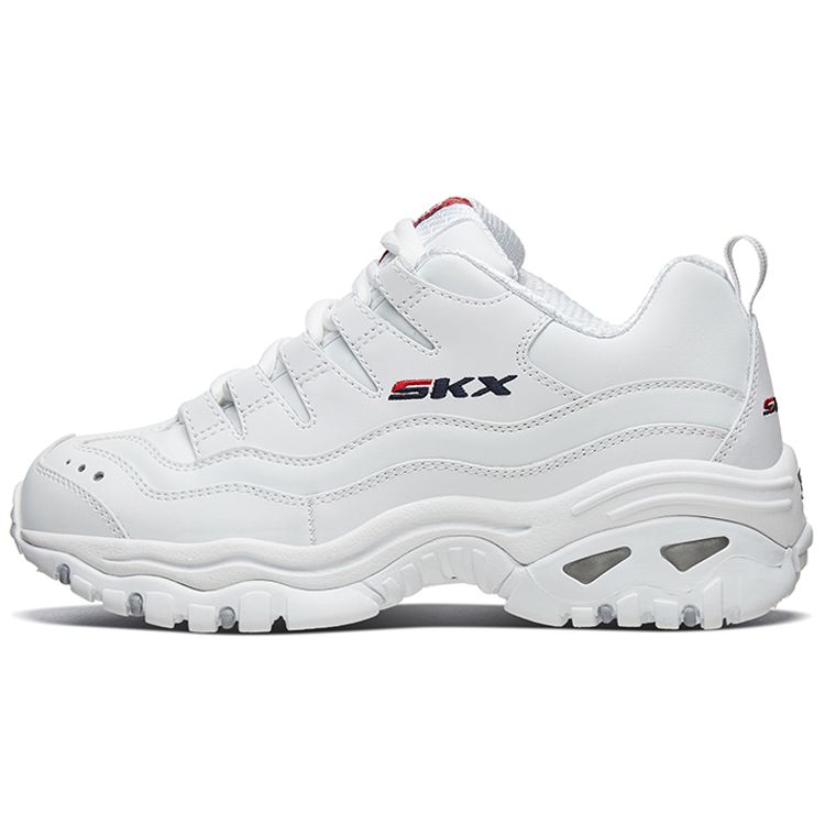 Skechers Energy Leather Low-Top Dad Shoes Men sneakers White Blue Red 51829-WML 40