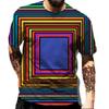 Geometric Shape Creative Design Colorful Vortex 3D Printed T-shirt Casual Street Men's T-shirt