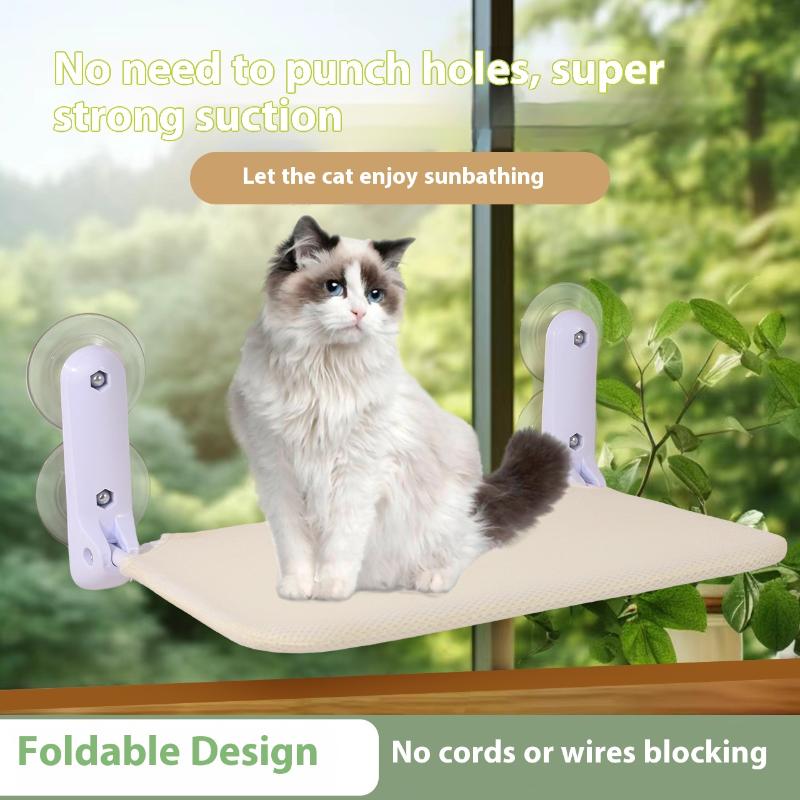 Nová kočičí houpací síť s přísavkami, skládací houpací síť, závěsné kočičí hnízdo, kočičí pelíšek, kočičí houpací síť na balkonové okno, kočičí bouda