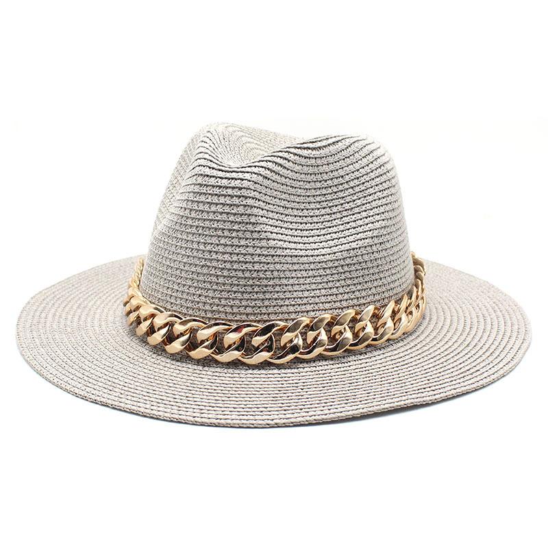 Internet Celebrity Chain Jazz Straw Hat Casual Versatile Sun Hat Travel Vacation Straw Hat Sun Hat Sun Hat