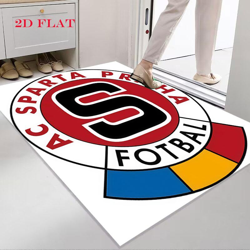 Tappeto AC Sparta Praha per Soggiorno Camera da Letto Casa Decorazione Divano, Tappetino Antiscivolo per Giochi Bambini