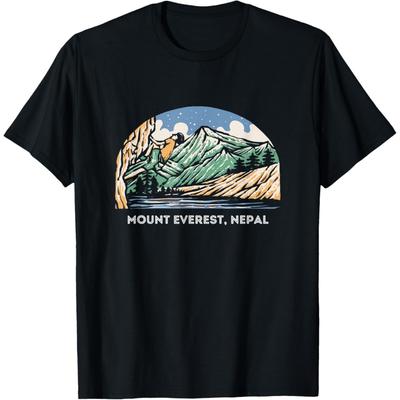 T-shirt vintage Mont Everest, Népal Escalade de rocher Bloc(1)