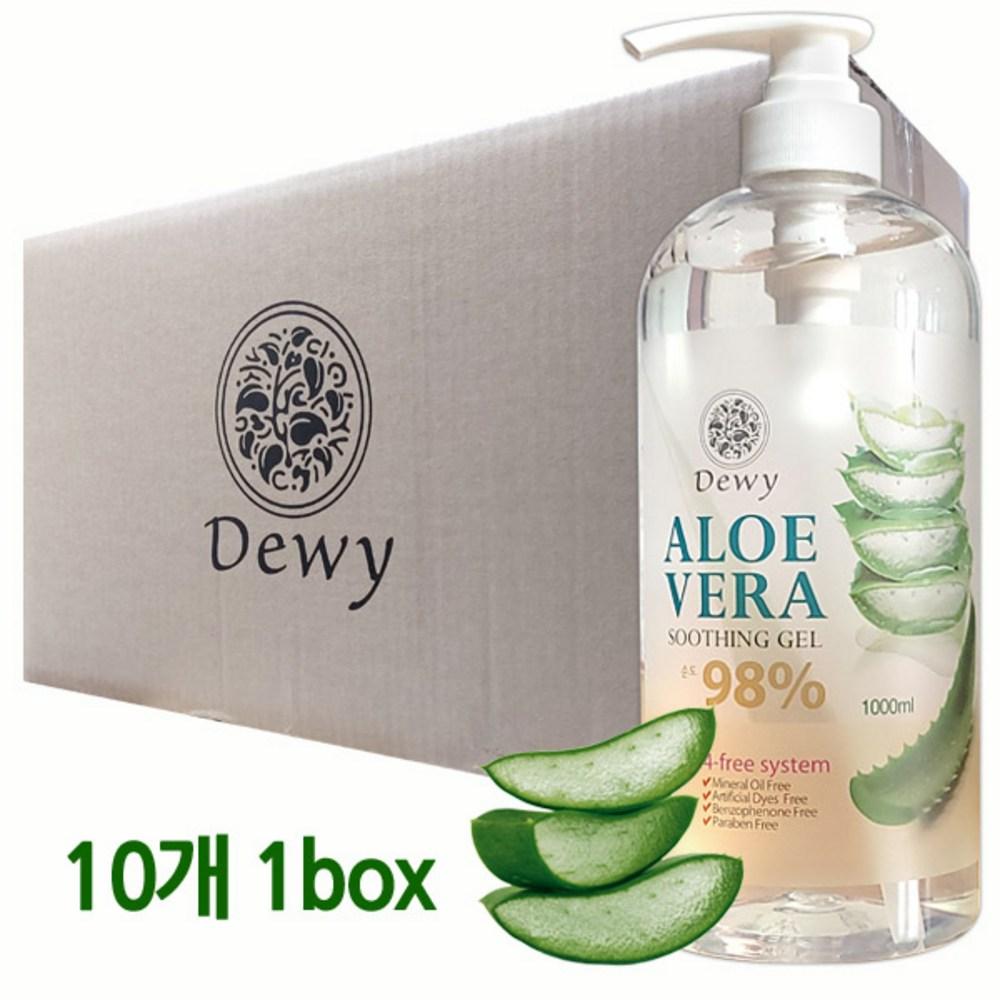 Dewey Real Moisture Aloe Vera Soothing Gel 10pcs 98% 1000ml