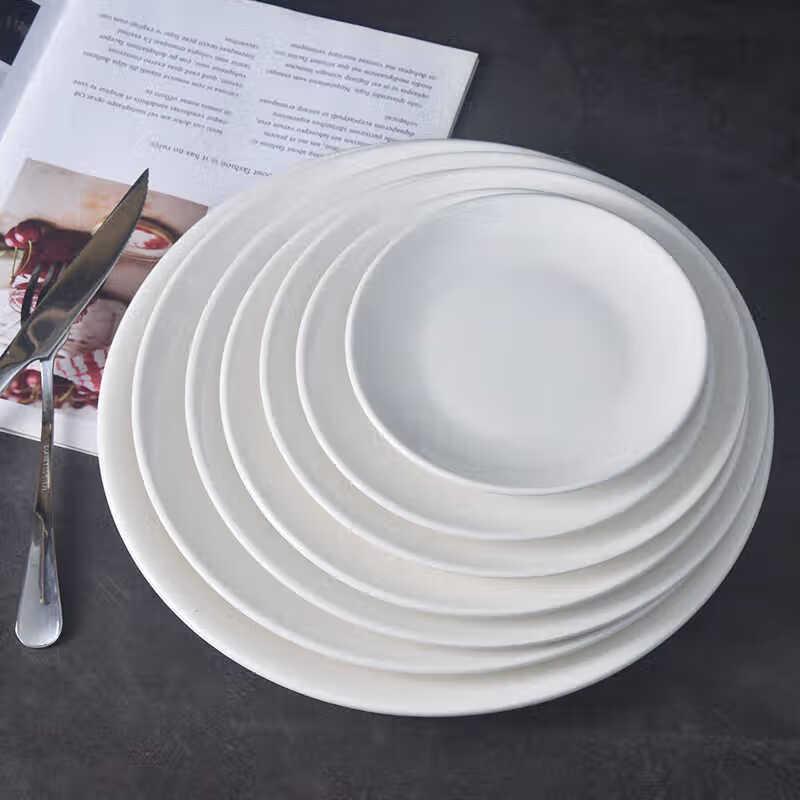 Pure White Ceramic Dinner Plates