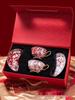 European Elegant Bone China Coffee Cups - Light Luxury Rose Design