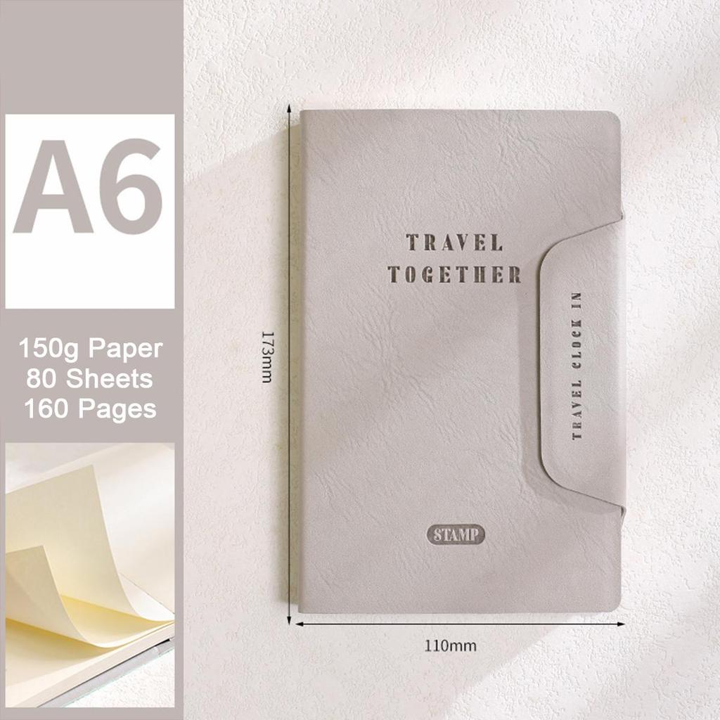 A6 Travel Journal, Student Leather Notebook, Blank Pages, Notepad, Drawing Book, Business Meeting Record Book, Mind Map, 80 Sheets