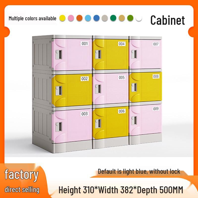 ABS Plastic Student Storage Cabinet with Fingerprint Lock, Anti-collision, Anti-mildew Features