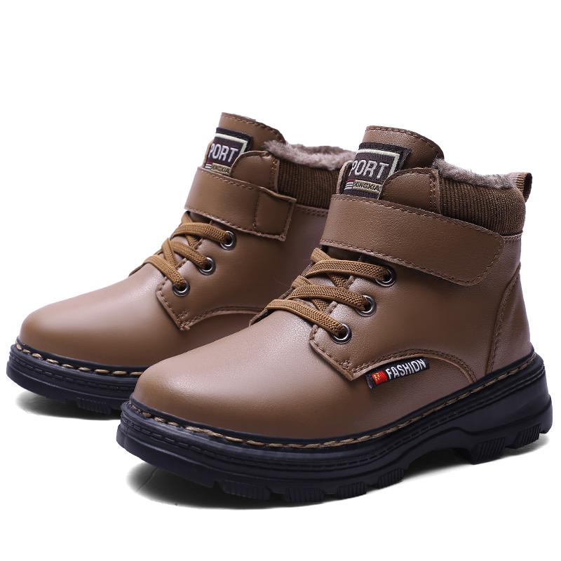 

Зимние детские бархатные теплые сапоги, детская хлопковая обувь, зимние сапоги для мальчиков 39 коричневый