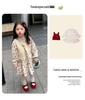2025 Autumn Floral Dress & Sweater Vest Set for Girls – Fashionable Princess Outfit