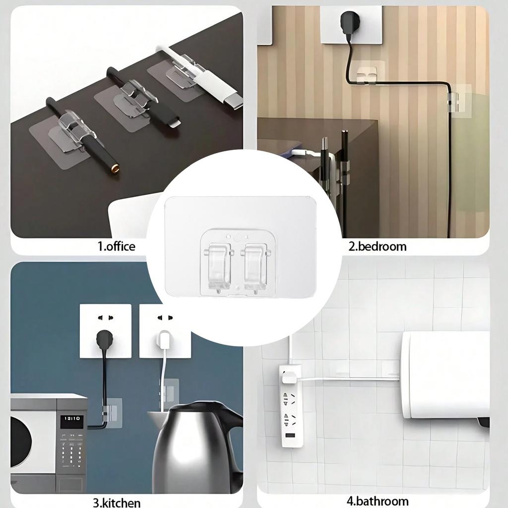 20/40Pcs Transparent Adhesive Hook Traceless Outdoor String Lights Hooks Wall Mount Home Party Decor Kitchen Bathroom Storage