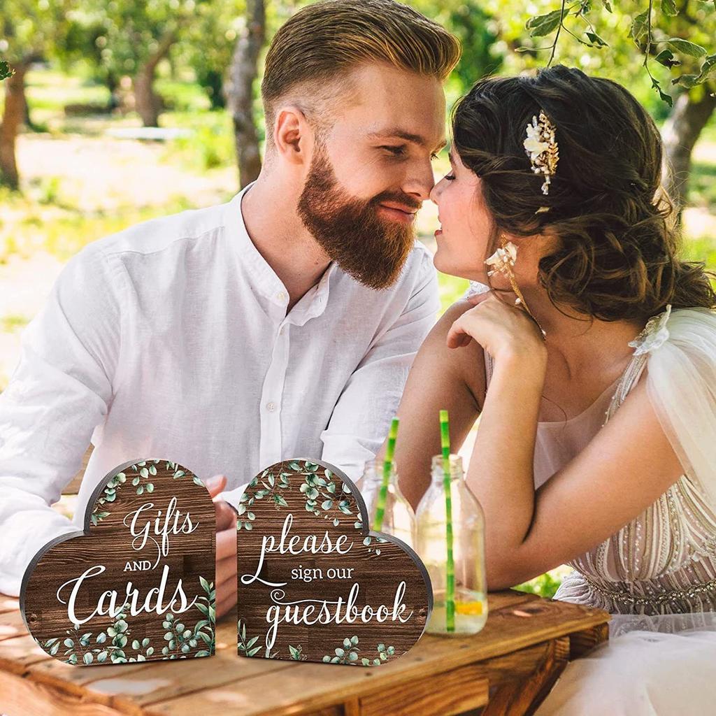 2 szt. Drewniane Ozdoby w Kształcie Serca z Napisem Love Drewniane Dekoracje Domowe na Walentynki Ozdoby z Motywem Miłości