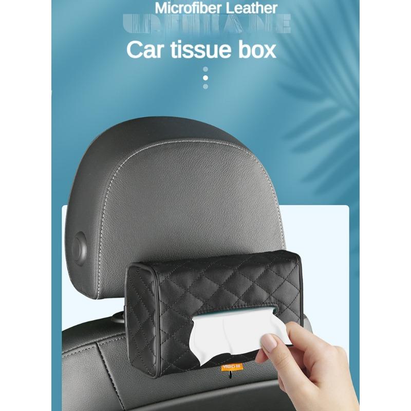 Car Tissue Box Buggy Bag Car Armrest Box Tissue Bag Hanging On Chair Back Tissue Bag DIY Diamond Grid Paper Extraction Box