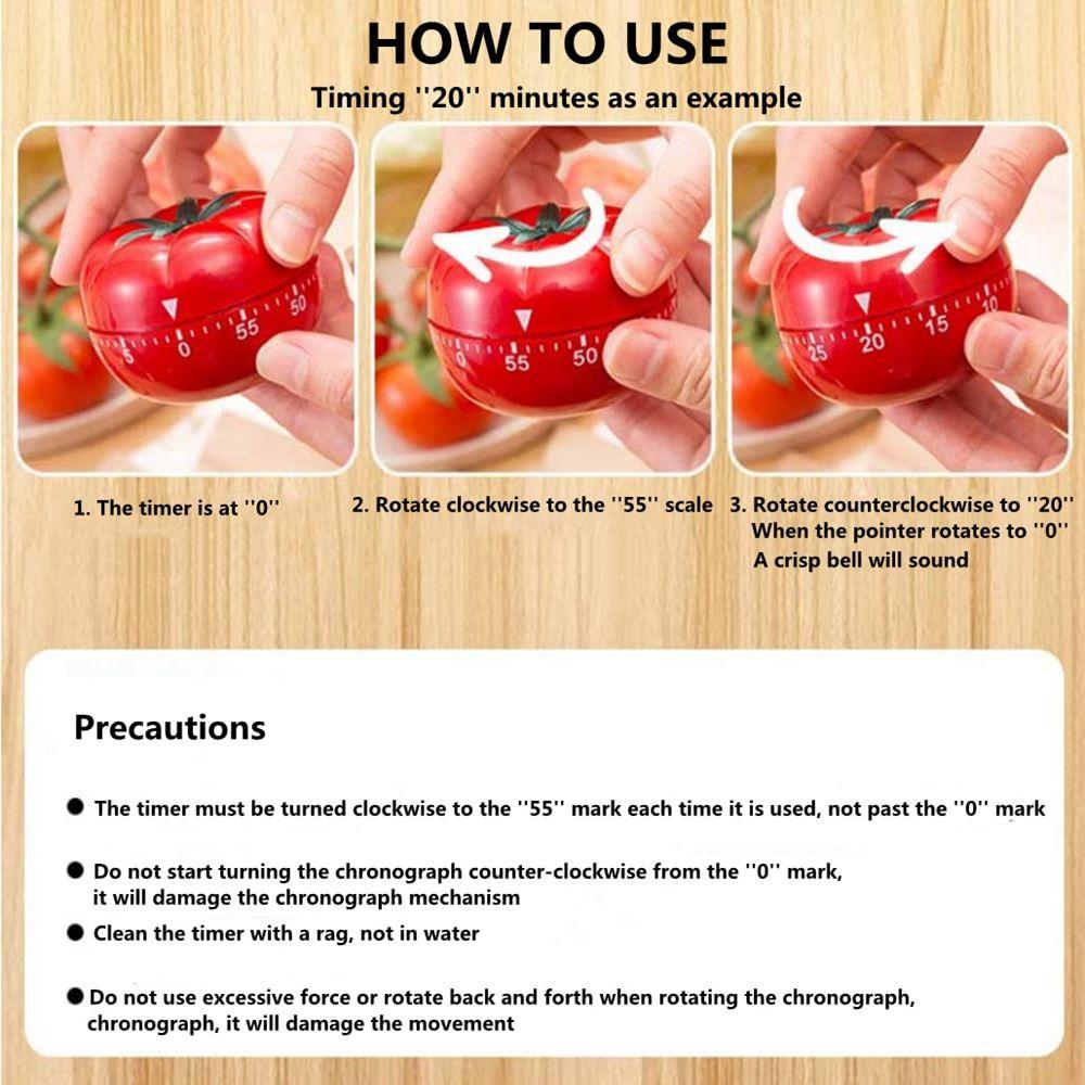 60-Minute for Restaurant Home Countdown Time Management Baking Reminder Cooking Timer Kitchen Timer Cooking Tools Timing Clock