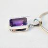 Natural Amethyst Pendant, Handmade Silver Pendant, 925 Sterling Silver Pendant, Rectangle Pendant, Anniversary Pendant, Gemstone Pendant
