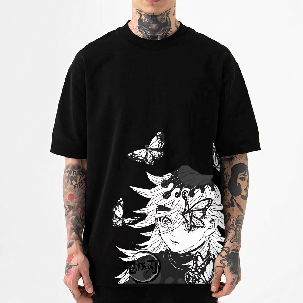 

2026 New Demon Slayer Japanese Style Classic Print T-shirt Short Sleeve T-shirt Men s and Women s T-shirt Men s Tops S разноцветный