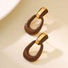 French Gentle Temperament Small Fragrant Wind Drop Glaze Geometric Texture Earrings Light Luxury Elegant High Sense Niche Exquisite Earrings