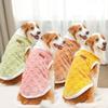 Velvet Winter Dogs Clothes Soft Dog Plaid Coat Pet Traction Suit Dog Warm Sweater  Walking