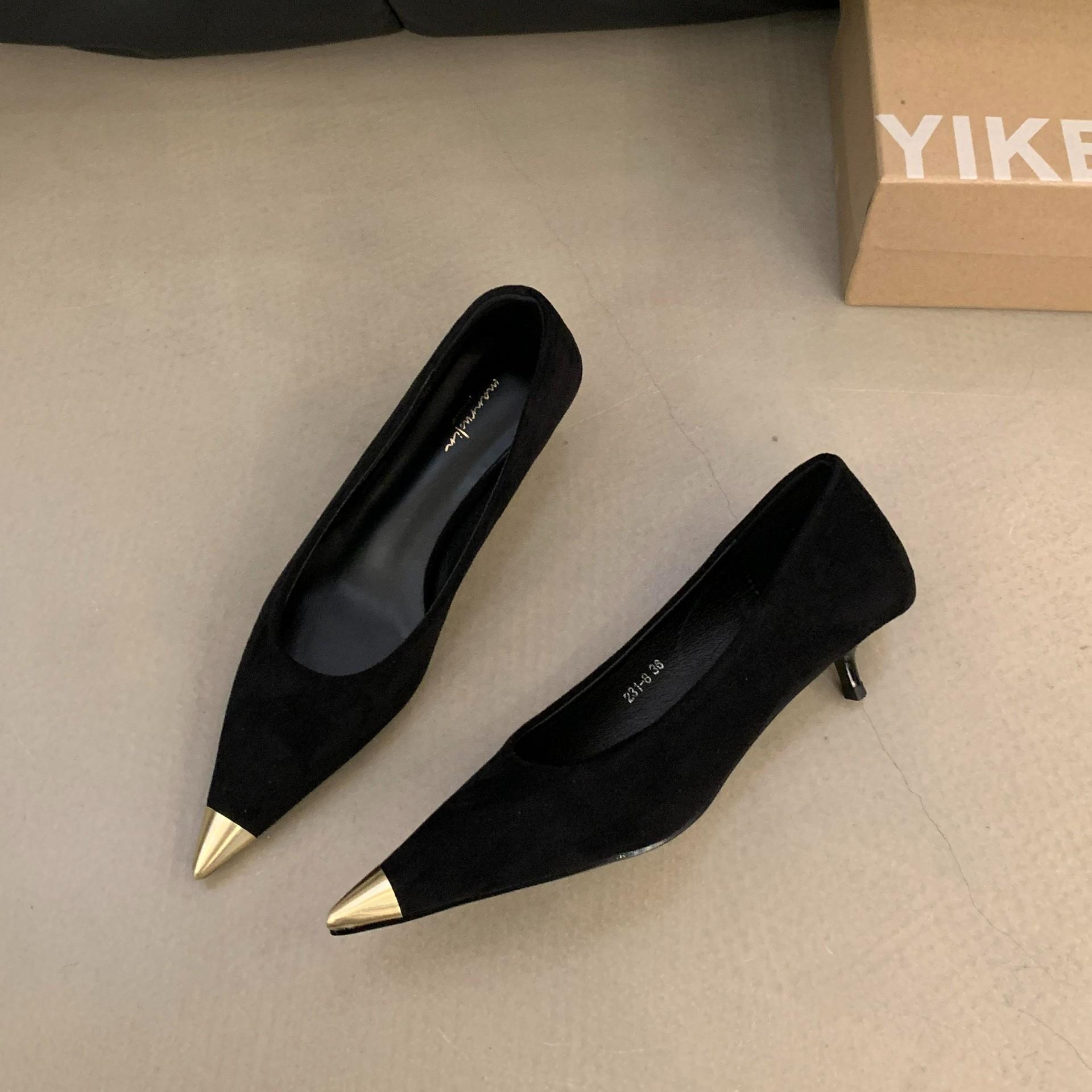 

Женские дизайнерские винтажные туфли-лодочки с острым носком на шпильке, весенние, с леопардовым принтом, Мэри Джейн, неглубокие слипоны, туфли для вечеринки 39 чёрный