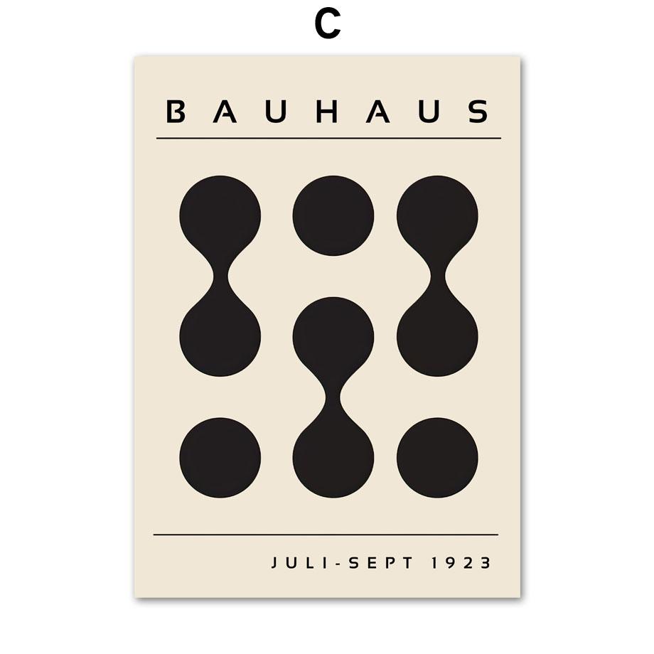 Abstract Striped Girl Bauhaus Geometric Wall Art Posters Prints Picture Vintage Line Canvas Paintings For Modern Room Home Decor