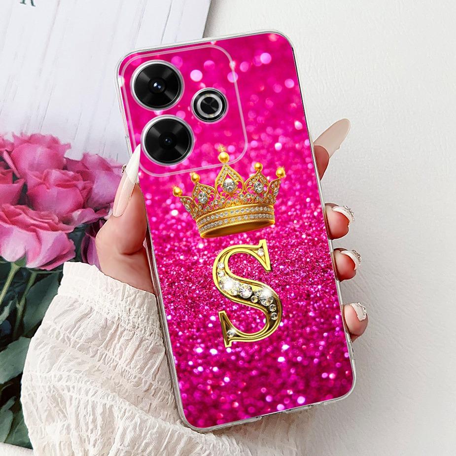 For Xiaomi Redmi 13 Case New Letters Cover 6.79'' Clear Silicone Soft TPU Phone Case For Xiaomi Redmi 13 Redmi13 Back Cover Bags