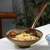 Long Handle Wooden Spoon Ramen Soup Spoon Ladle Kitchen Cooking Spoon Big Wood Serving Tablespoon Japanese Restaurant Tableware
