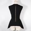 LOUIS VUITTON peplum Tank top 1A7VTN Monogram black Nylon/Polyurethane Women Used