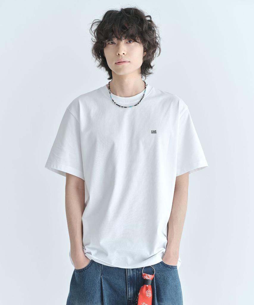 CGP [2Pack] Small Square Logo Short Sleeve T-Shirt - White