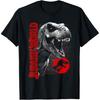 Jurassic World T-Rex Grid Background Logo Graphic T-Shirt