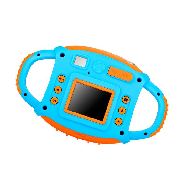 AMKOV CD-FP& Kids Digital Camera 500 Million Pixels Mini Cartoon Camera Large Screen(Blue&Orange)
