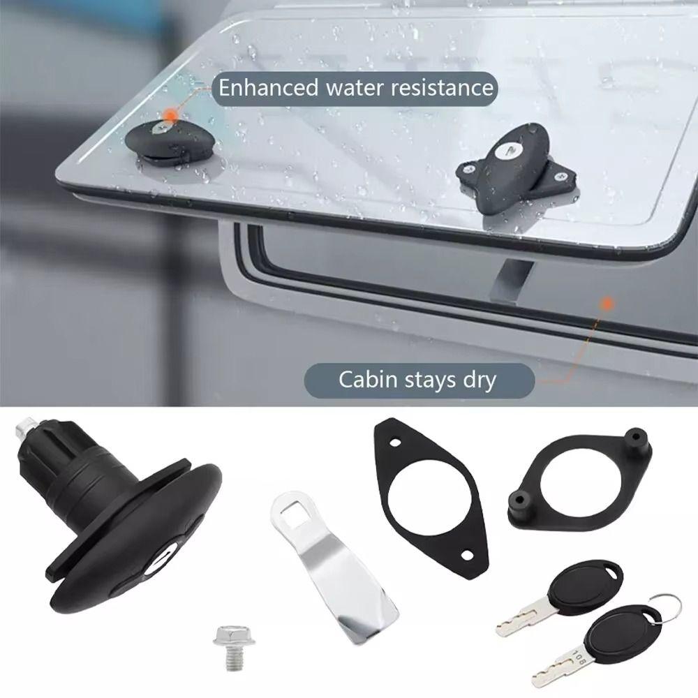 Weatherproof RV Cabinet Lock with 2 Keys Furniture Locks Professional Cabinet Door Lock Trailer