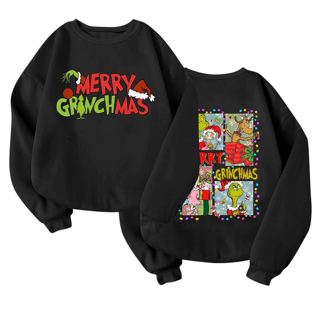 Children's Fashionable Lightweight Long-sleeved Round Neck Pullover With Pockets Printed Pullover