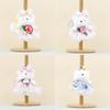 Cute Rose Bear Plush Keychain With Pp Cotton Filling For Girls Bags And Decor