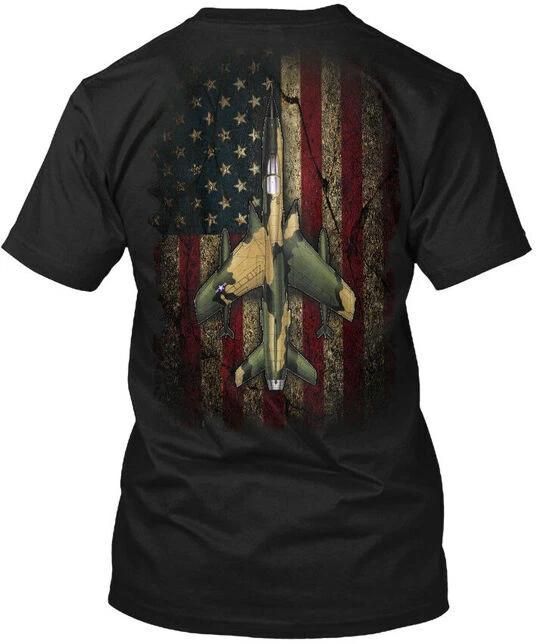 

F-105 With Flag T shirt Made in the USA Size S to 5XL S