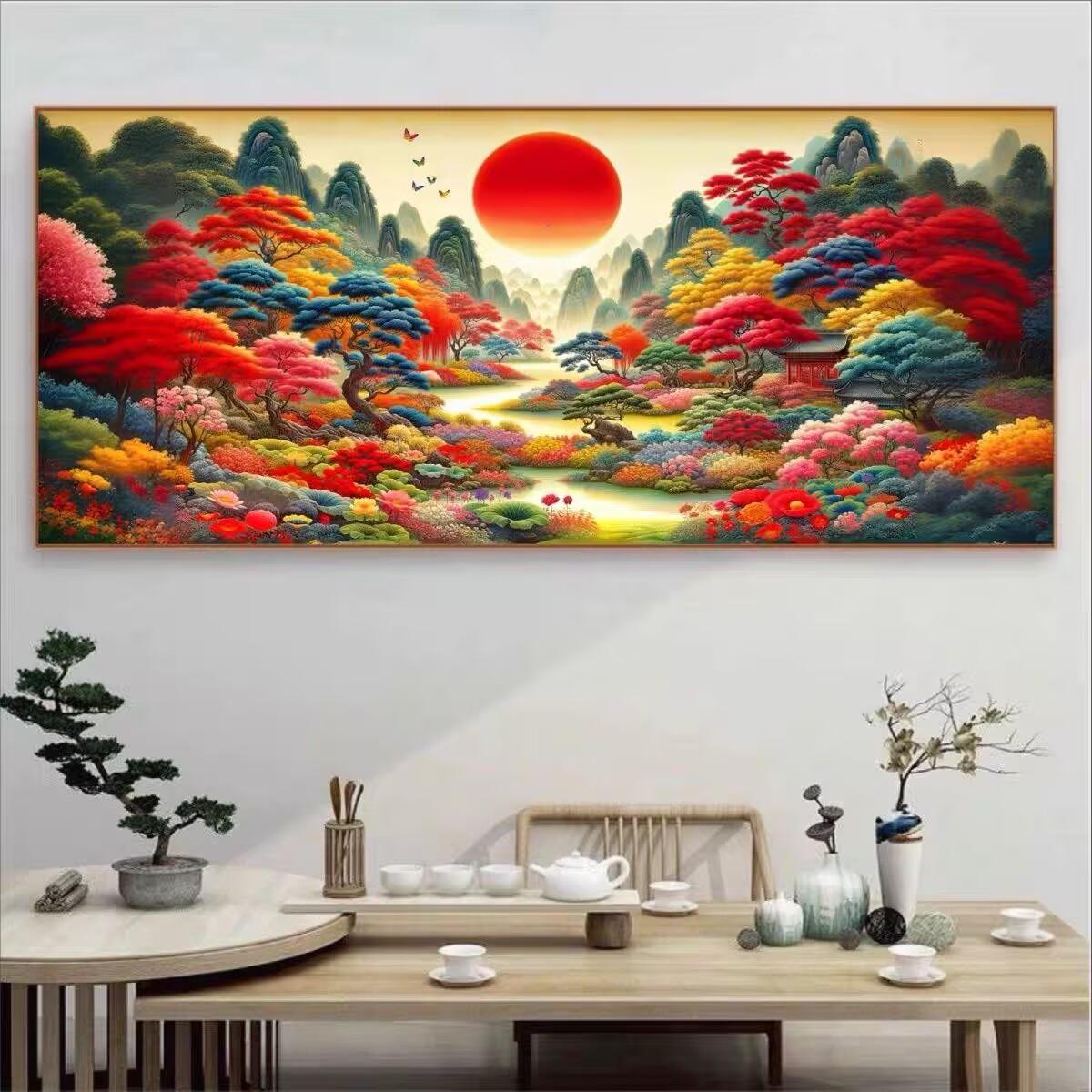 

5D алмазная картина полная алмазная вышивка крестом клен хонгюнь мозаичное искусство новый стиль пейзажная живопись осенний ветер красные листья украшение своими руками 100-50CM белый