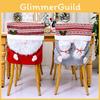 Festive Christmas Chair Covers With Long Mustached Red And Gray Designs For Holiday Decor