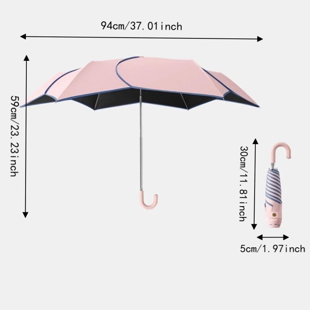 Windproof Manual Petal Umbrella Rainproof Hand Operated Parasol Mini Sun Umbrella Travel Use