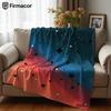 Star Gradient Lightweight Microfiber Soft Christmas Fleece Blanket Warm Cozy Throw for Bed Sofa Office Travel All Season