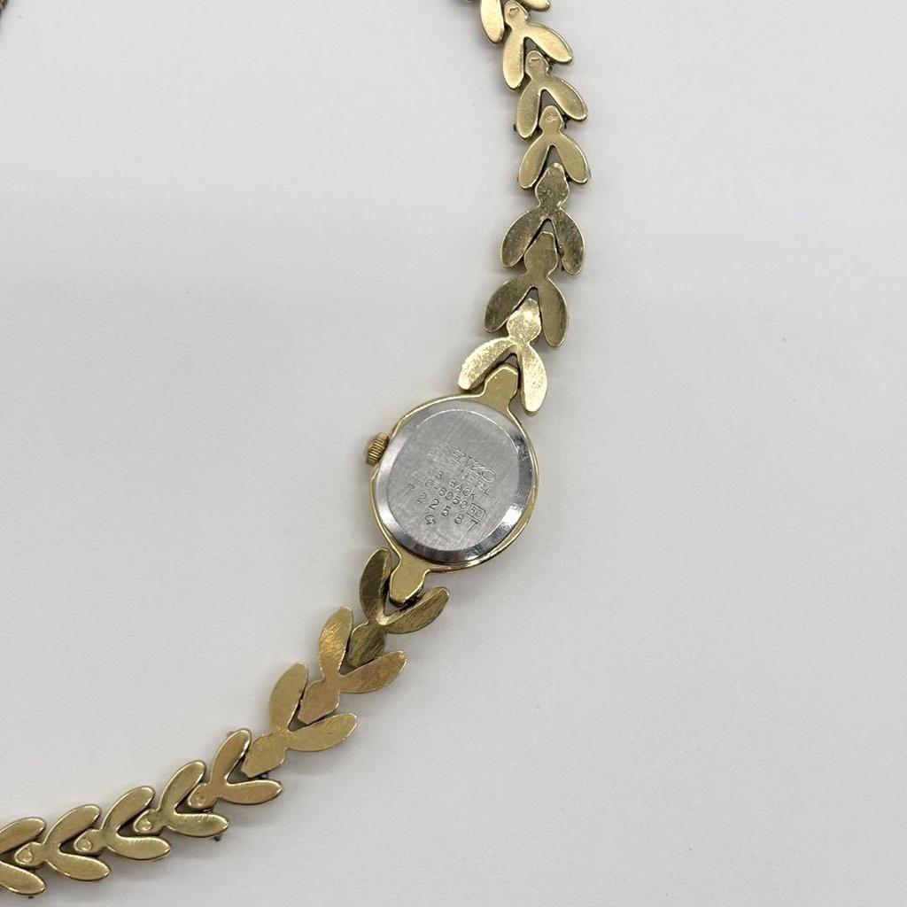 [USED] Working SEIKO 1E20-6050 8P Diamond Dress Watch