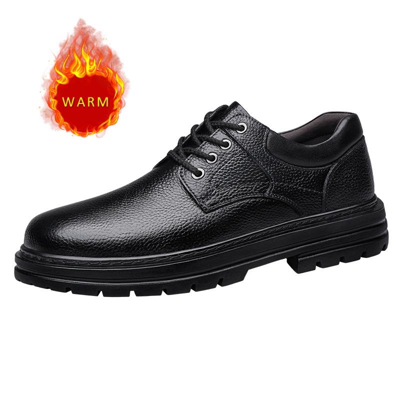 Fashion High Quality Brand Men's Genuine Leather Casual Shoes Wear-resistant Oxford Shoes Outdoor Breathable Men's Hiking Travel Shoes