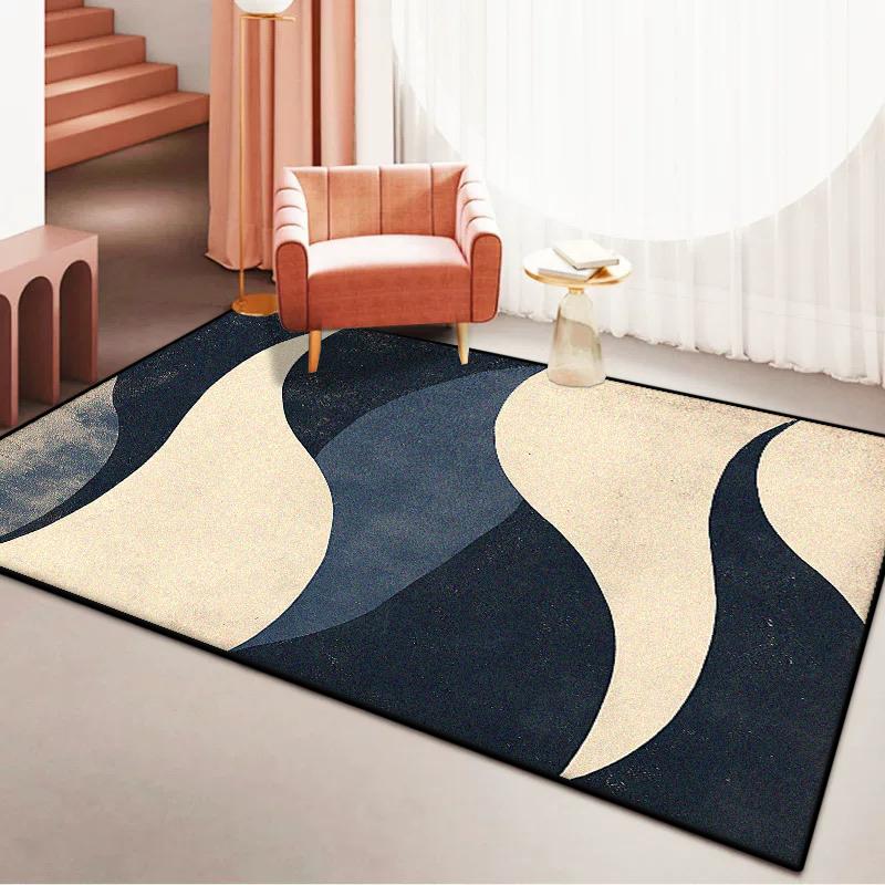 Nordic Simple Style Living Room Carpet Abstract Design Bedroom Lounge Large Area Rugs Home Decoration Bathroom Non-Slip Soft Mat