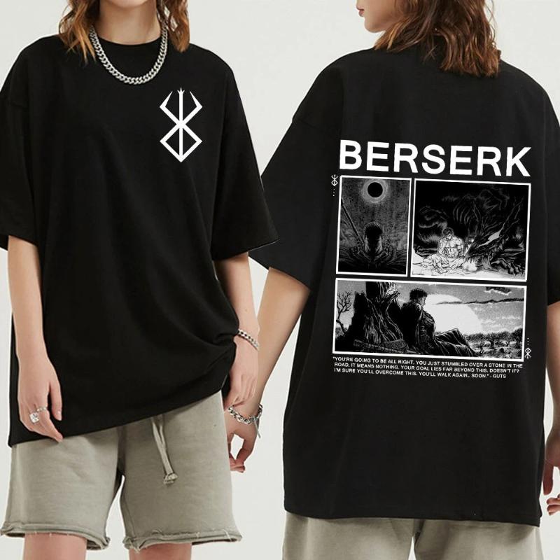 Men Women T-Shirt Anime Guts Griffith Cotton T Shirt Harajuku Funny Berserk T-Shirt Printed Clothes Hip Hop Tops Tees Summer Tops LOTA