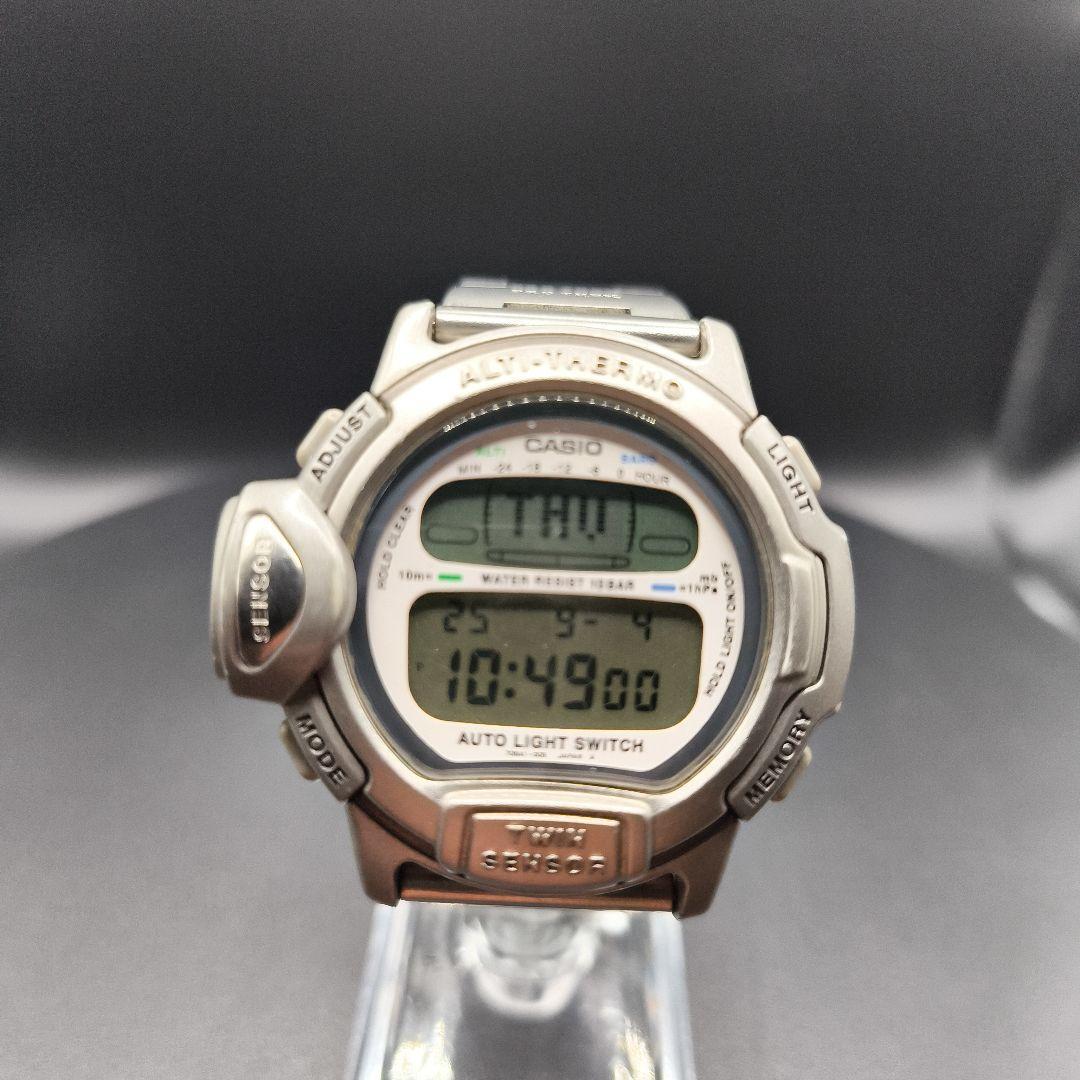 Used CASIO Protrek PRL-200 Digital Watch Stainless Steel Operation Product