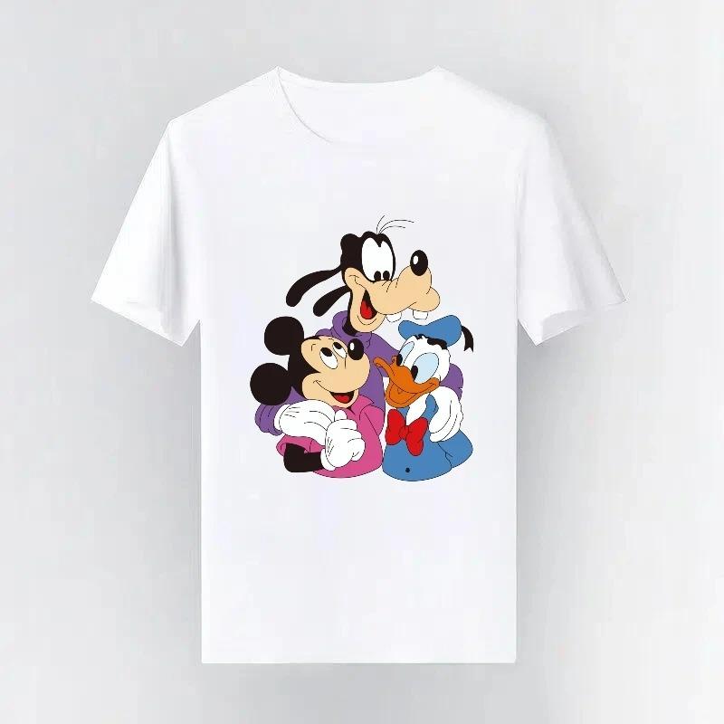 20226 Mickey Mouse Disney Club Activities Y2k Trendy Clothing Man Woman Casual Short Sleeves Sporty Tops Fashion Tshirt