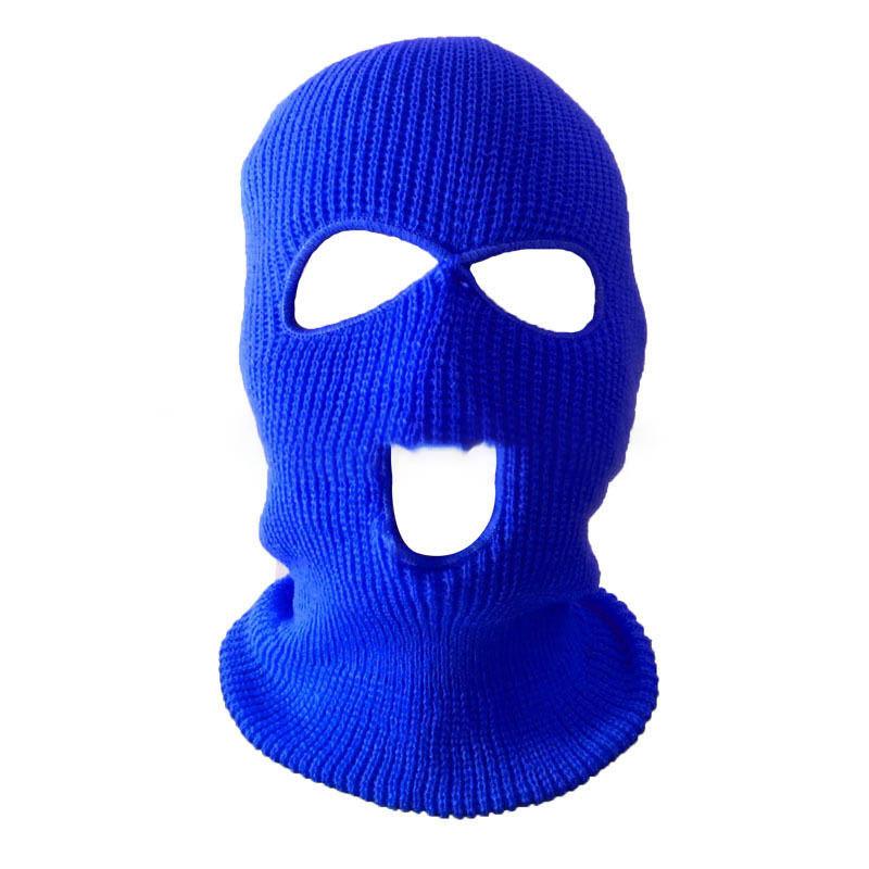 Outdoor Warm and Windproof Face Mask Knitted Three-hole Cycling Ski Winter Headgear Men