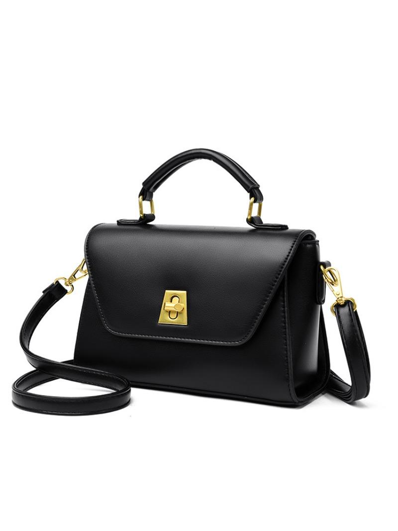 

New Women Shoulder Bags Fashion Large Capacity Casual Handbag Single Shoulder Crossbody Bag Simple Quality Leather Commuter Bags чёрный