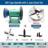 Kedehe 200 DIY Lathe Spindle with Four-Jaw Chuck CN Plug (adapter Included)