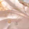 Dreamtimes Lotus Flower Charm Necklace for Women Yoga Protection Pendant Necklace Stainless Steel Healing Symbol Amulet Jewelry