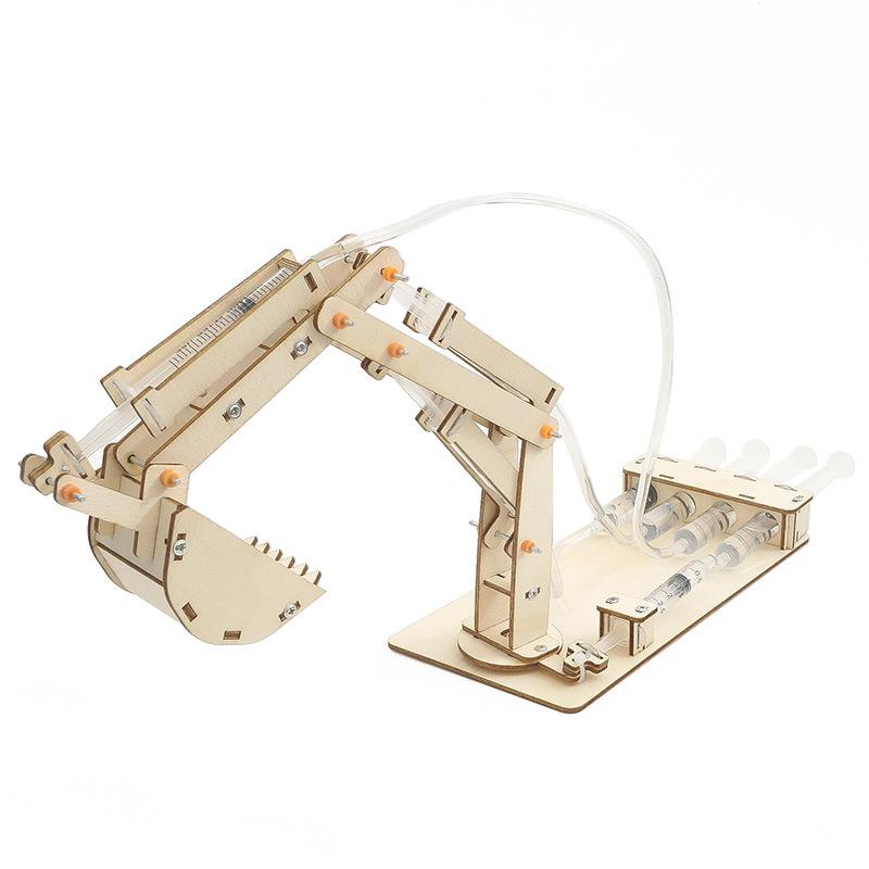 DIY Hydraulischer Bagger Modell STEM Bausatz Physikalisches Experimentierwerkzeug Wissenschaftsspielzeug für Kinder Pädagogisches Spielzeug für Kinder Schulbedarf Y5387YY-