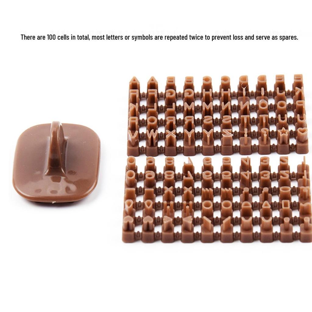 Polymer Clay Letter Stamps for Decorating Pottery, Play-Doh, or Cookies